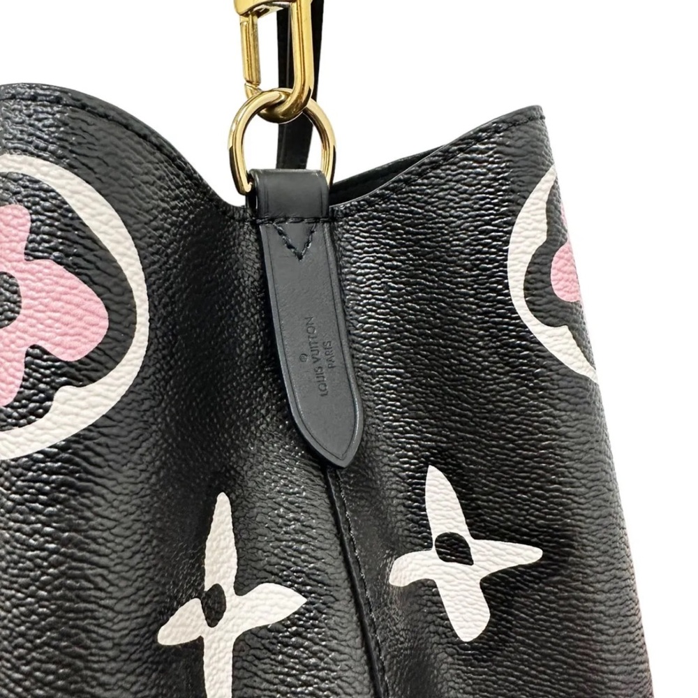 Louis Vuitton Neo Noe Black Bucket Bag Wild at Heart Giant Monogram MK Leopard - Picture 6 of 11